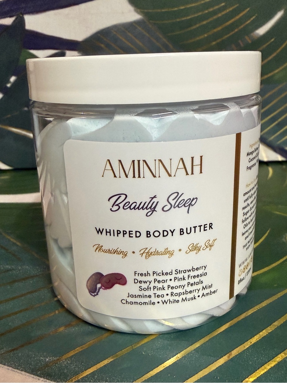 Aminnah Beauty Sleep Whipped Body Butter 8 oz Limited Edition Strawberry